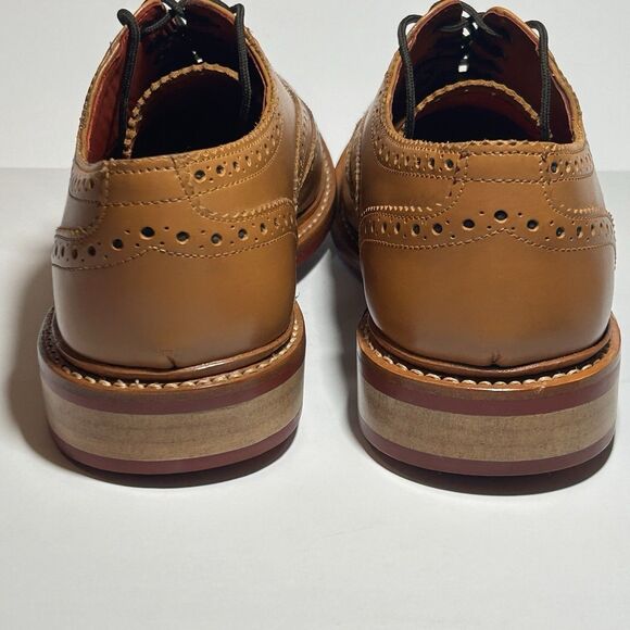 Samuel Windsor Flintsham Brogue Wingtip Mens UK 11G / US 11.5W Tan Leather Dress - Picture 5 of 15